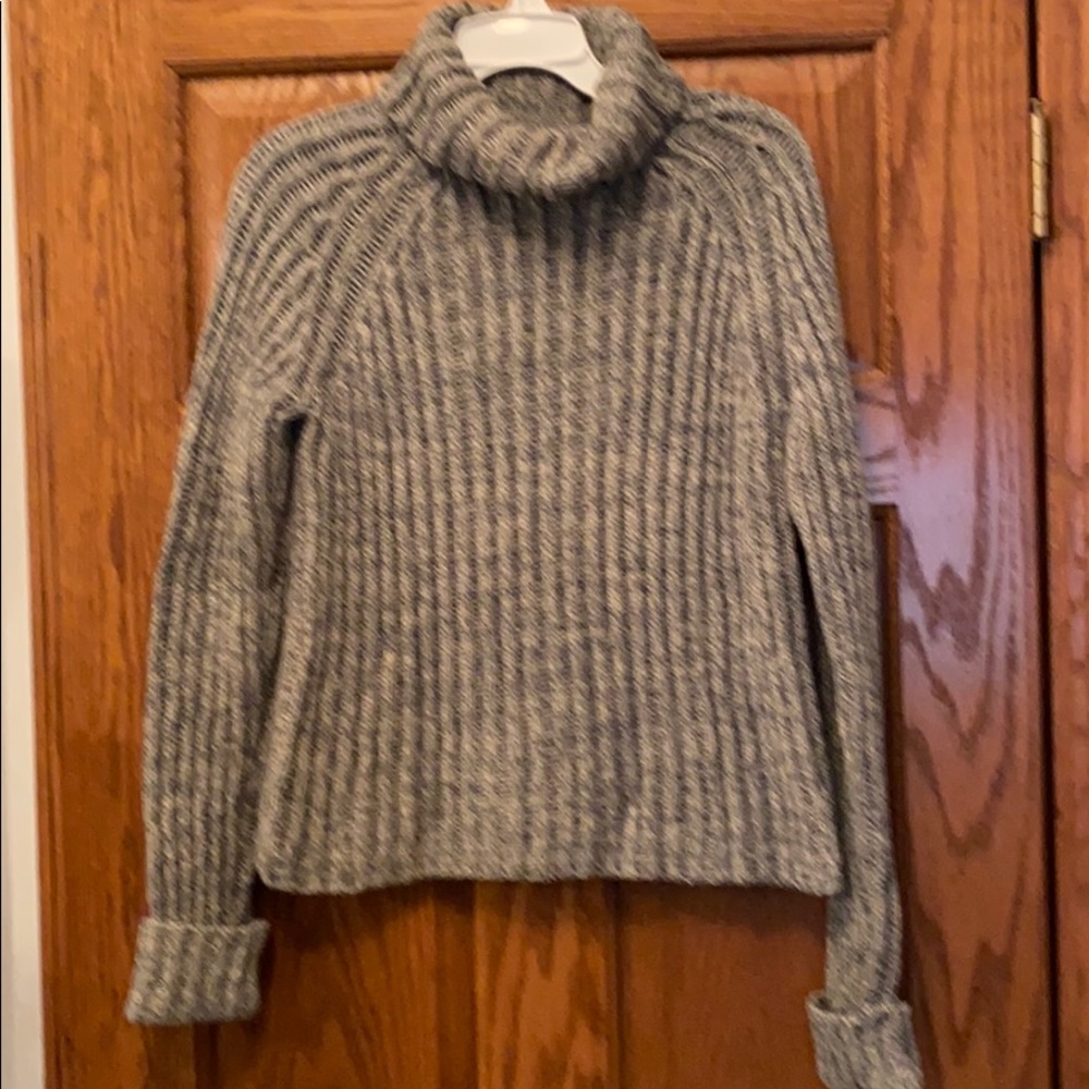 Heavy weight cable J.Crew turtle neck sweater.